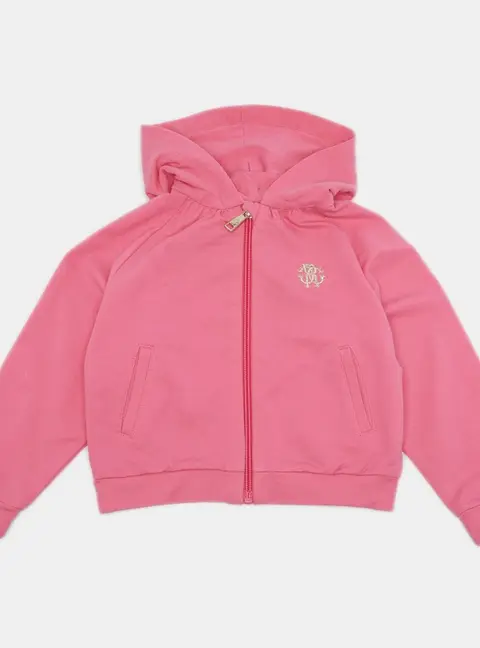 Roberto Cavalli Kids Pink Cotton Zip-Up Jacket 3Yrs