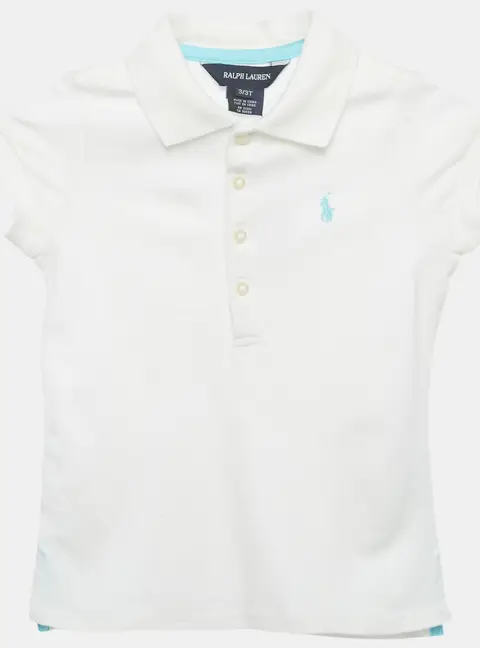Ralph Lauren Kids White Cotton Polo T-Shirt 3Yrs
