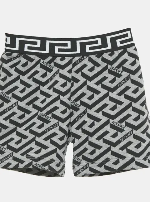 Versace Kids Grey Printed Jersey Shorts 12-18M