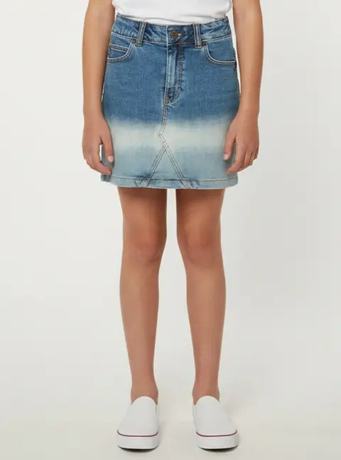 Zadig & Voltaire Kids Blue Ombr&eacute; Denim Mini Skirt 10-12 Yrs