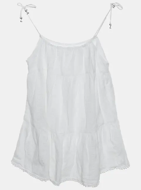 Zimmermann Kids White Broderie Anglaise Cotton Dress 4 Yrs