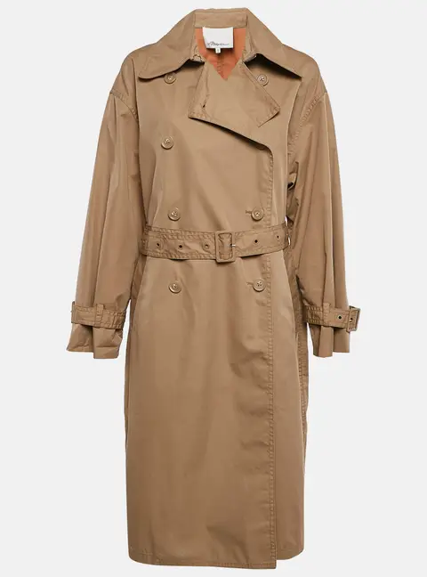 3.1 Phillip Lim Beige Gabardine Double Breasted Trench Coat M