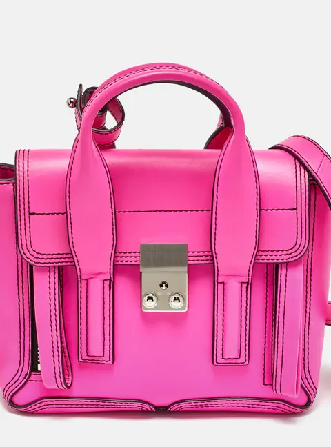 3.1 Phillip Lim Pashli Mini Neon Pink Leather Satchel