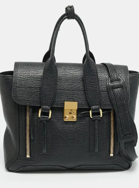 3.1 Phillip Lim Pashli Medium Black Leather Satchel