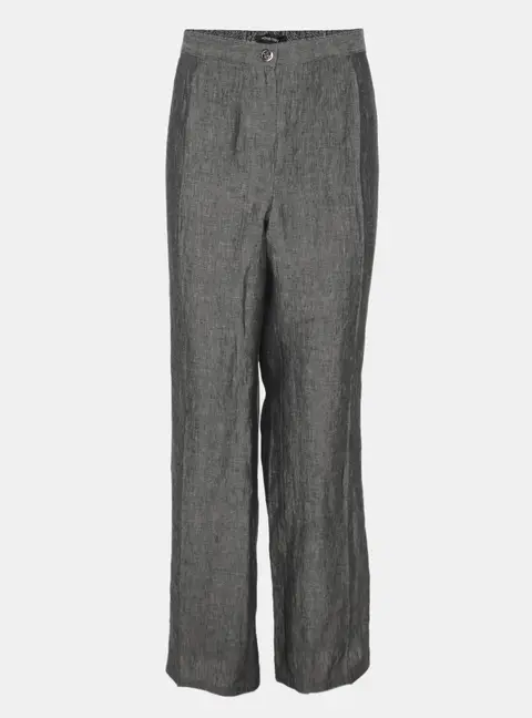 Elena Miro Grey Linen Regular Leg Pants XXL