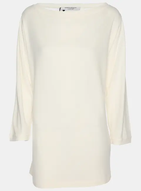 Marina Rinaldi Cream Crepe Sweater L