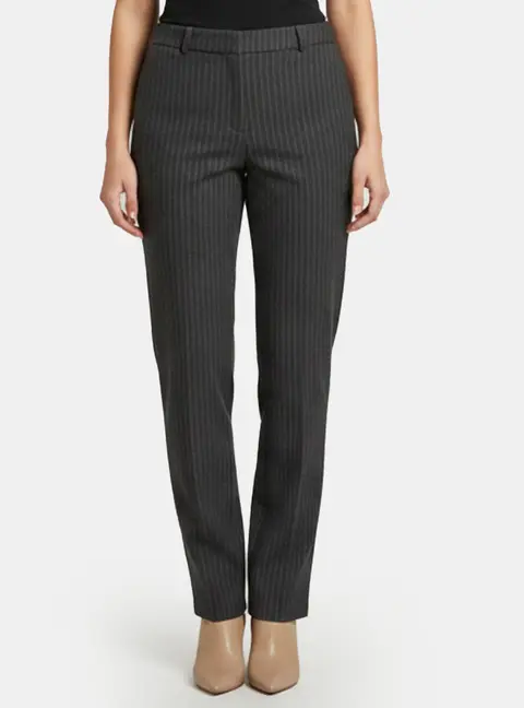 Elena Miro Brown Stripe Gabardine Wide Leg Pants XXXL