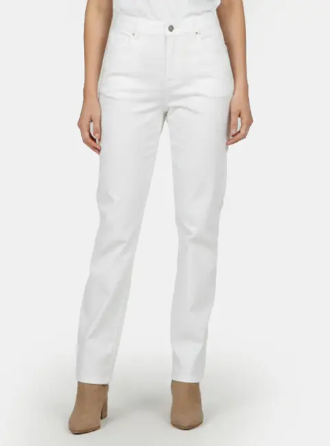 Marina Rinaldi White Denim Wide Leg Pants L