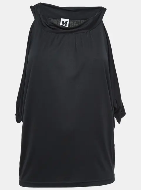 M Missoni Black Jersey Sleeveless Blouse S