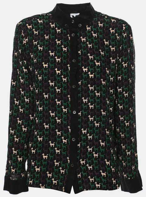 M Missoni Multicolor Silk Long Sleeve Shirt M