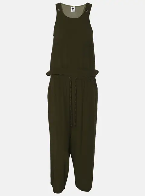 M Missoni Green Acetate Blend Belted Sleeveless Jumpsuit S