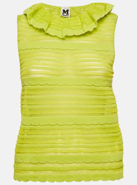 M Missoni Neon Green Knit Top S