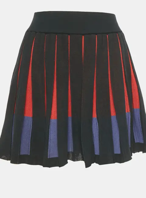 M Missoni Multicolor Knit Pleated Mini Skirt M
