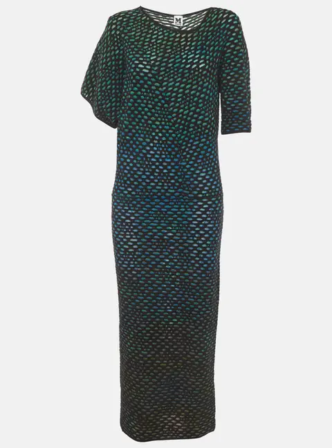 M Missoni Multicolour Dobby Knit Maxi Dress S