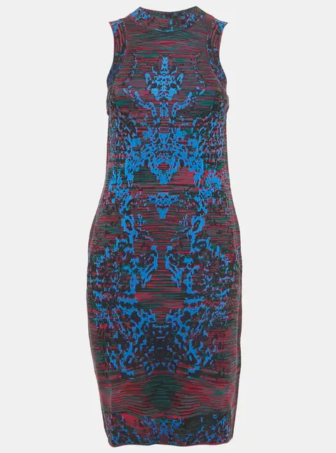 M Missoni Purple Intarsia Knit Bodycon Dress M