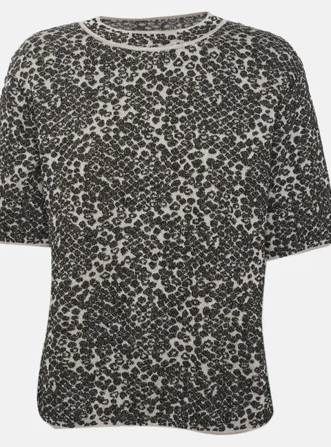 M Missoni Black/Metallic Jacquard Top M