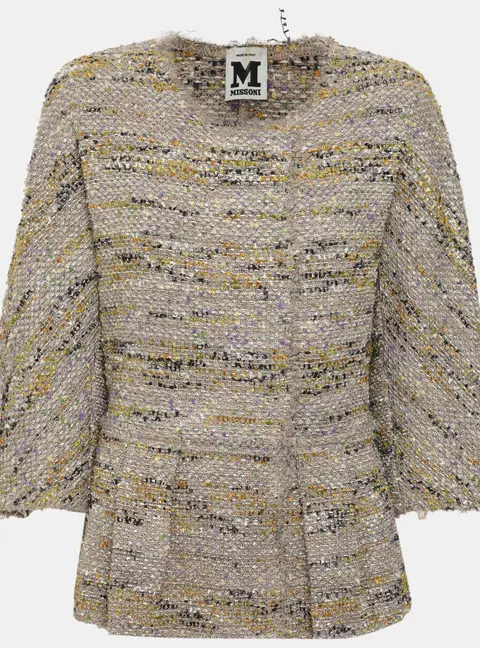 M Missoni Multicolor Tweed Blazer L