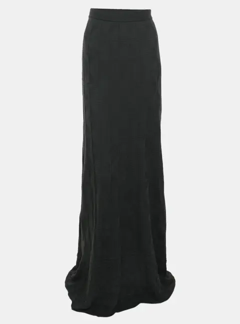 M Missoni Dark Grey Wool Blend Maxi Skirt L