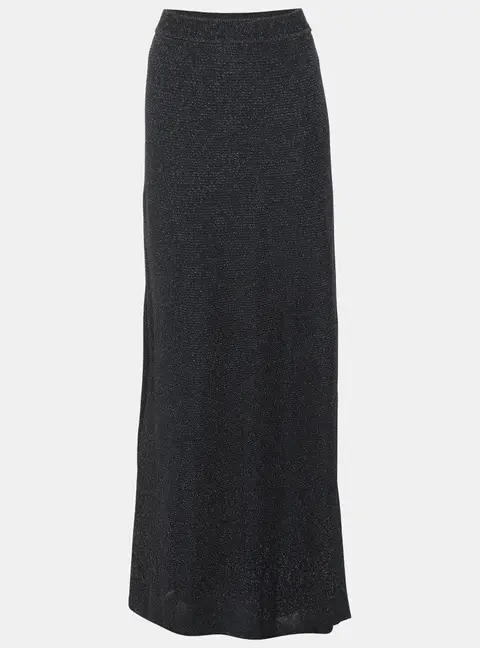 M Missoni Blue Shimmer Lurex Knit Maxi Skirt L