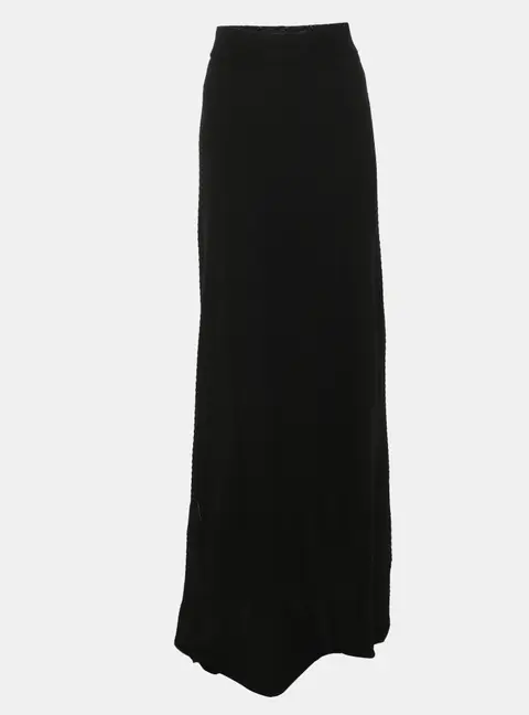 M Missoni Black Wool Blend Knit Maxi Skirt L