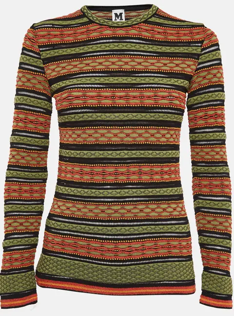M Missoni Multicolor Patterned Knit Top S