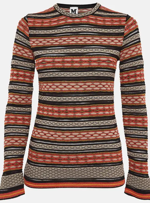M Missoni Multicolor Patterned Knit Top S
