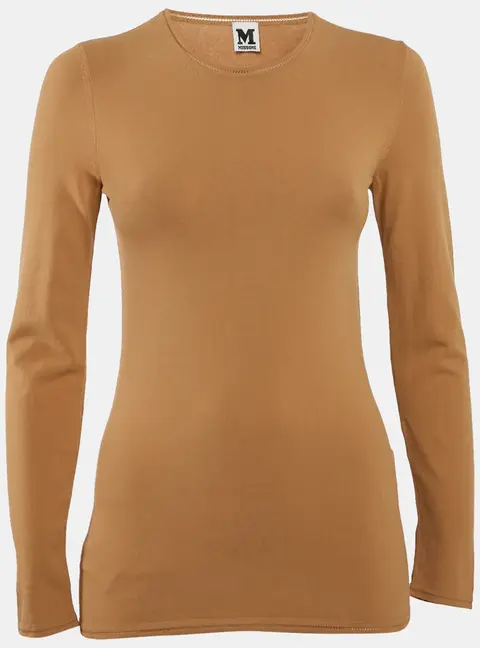 M Missoni Beige Stretch Knit Crewneck Sweatshirt M