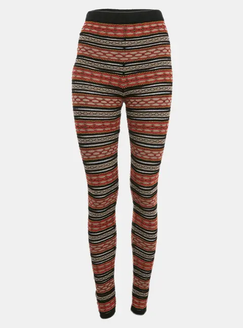 M Missoni Multicolor Stripe Patterned Knit Leggings M