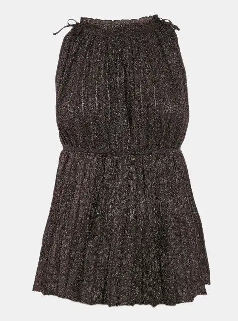 M Missoni Metallic Patterned Lurex Knit Sleeveless Top L