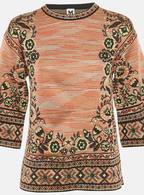 M Missoni Multicolor Patterned Knit Top M