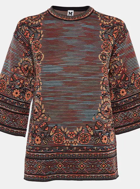 M Missoni Multicolor Patterned Knit Top M