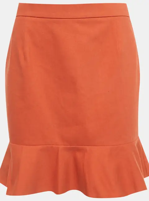 M Missoni Brown Cotton Ruffled Mini Skirt XS