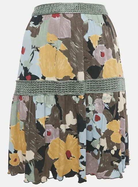 M Missoni Grey Printed Jersey Short Skirt M