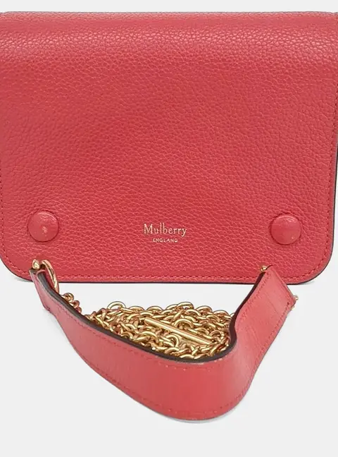 Mulberry Clifton Small Red Grained Leather Crossbody Bag