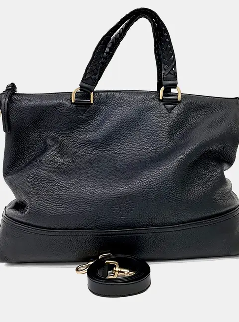 Mulberry Black Epi Leather tote and shoulder bag