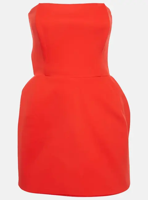 Magda Butrym Red Jersey Knit Corset Mini Dress S