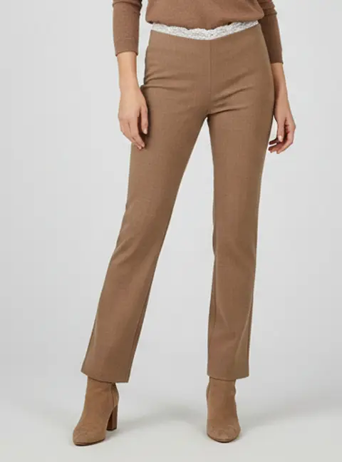 Magda Butrym Beige Wool Blend Embellished Pants S