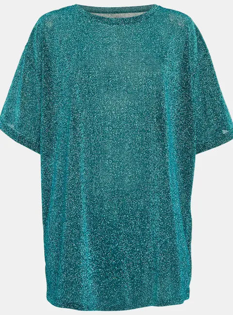Maison Martin Margiela Blue Lurex Knit T-Shirt M