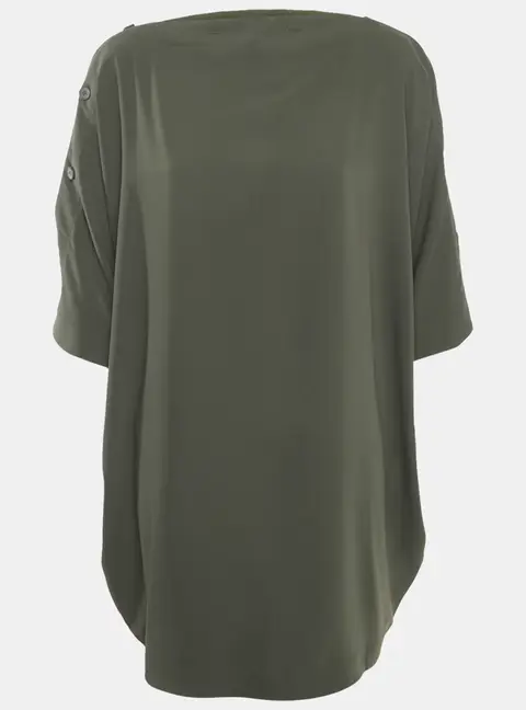 Maison Martin Margiela Olive Green Chiffon Short Dress S