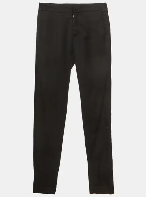 Maison Martin Margiela Black Gabardine Slim Fit Trousers M