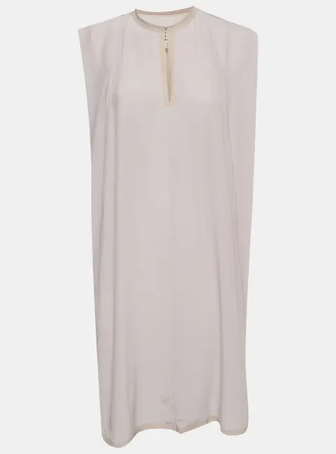 Maison Martin Margiela Purple Silk Crepe Tunic Mini Shift Dress S