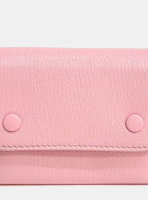 Maison Margiela Pink Grained Leather Card Wallet