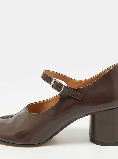 Maison Martin Margiela tabi Size 39 Brown Leather Mary Jane Pumps