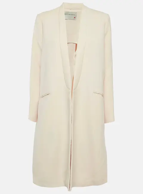 Maison Rabih Kayrouz Beige Wool Slit Detail Overcoat XS