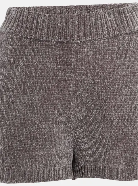 Majorelle Grey Rib Knit Denitza Chenille Shorts L