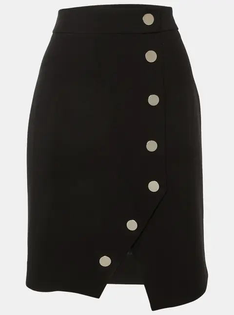 Maje Black Crepe Jipa Pencil Skirt M
