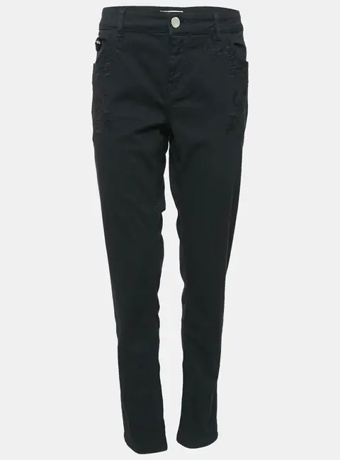 Maje Black Embroidered Denim Jeans L Waist 32"