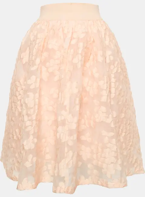 Maje Light Orange/Peach Fil Coupe Joshua Rose Short Skirt L