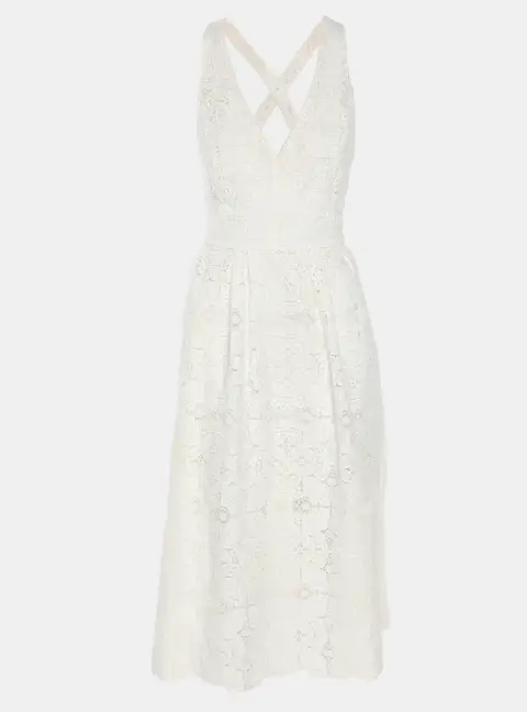 Maje White Lace Sleeveless Dress M