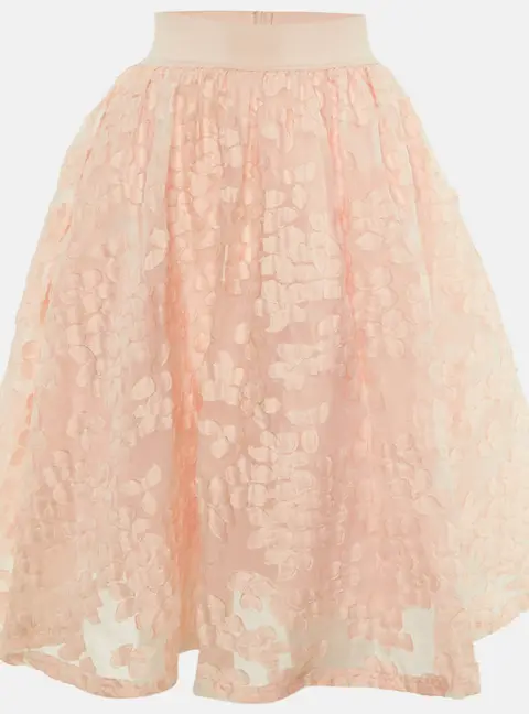 Maje Peach Fil Coupe Mesh Joshua Rose Short Skirt L